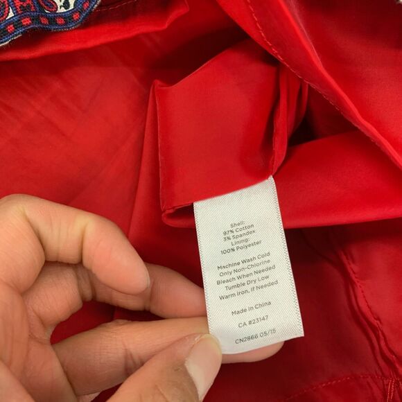 Talbots Skirt Womens 2P Petites Multi Cotton Blend Straight Side Zip Inner Lined - Picture 7 of 10